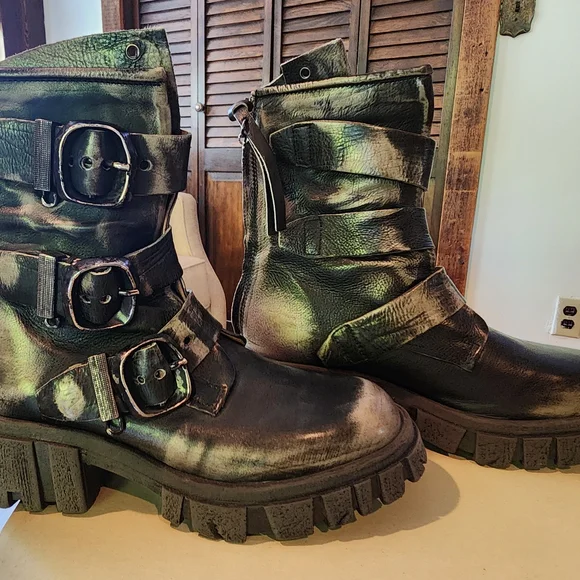 A.S.98 Hamish Distresses Ice Combat Boots - Picture 4 of 8